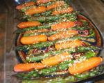 American Roasted Carrots  Asparagus With Sesame  Ginger Appetizer
