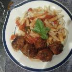 American Meat Balls with the Tomato Sauce Dinner