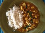 American Curry Chicken with Coconut and Peanuts Dinner