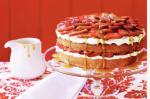 Australian Almond Cake With Strawberries And Caramel Sauce Recipe Dessert