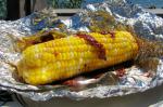 American White Corn on the Cob Seasoned With Chipotle Peppers and Butter BBQ Grill