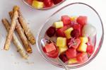 Canadian Rosescented Fruit Salad With Filo Straws Recipe Dessert