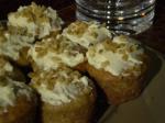 American Banana Muffins With Mascarpone Cream Frosting Appetizer