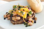 American Mustard Steak With Blueberry and Orange Salad Recipe Dinner