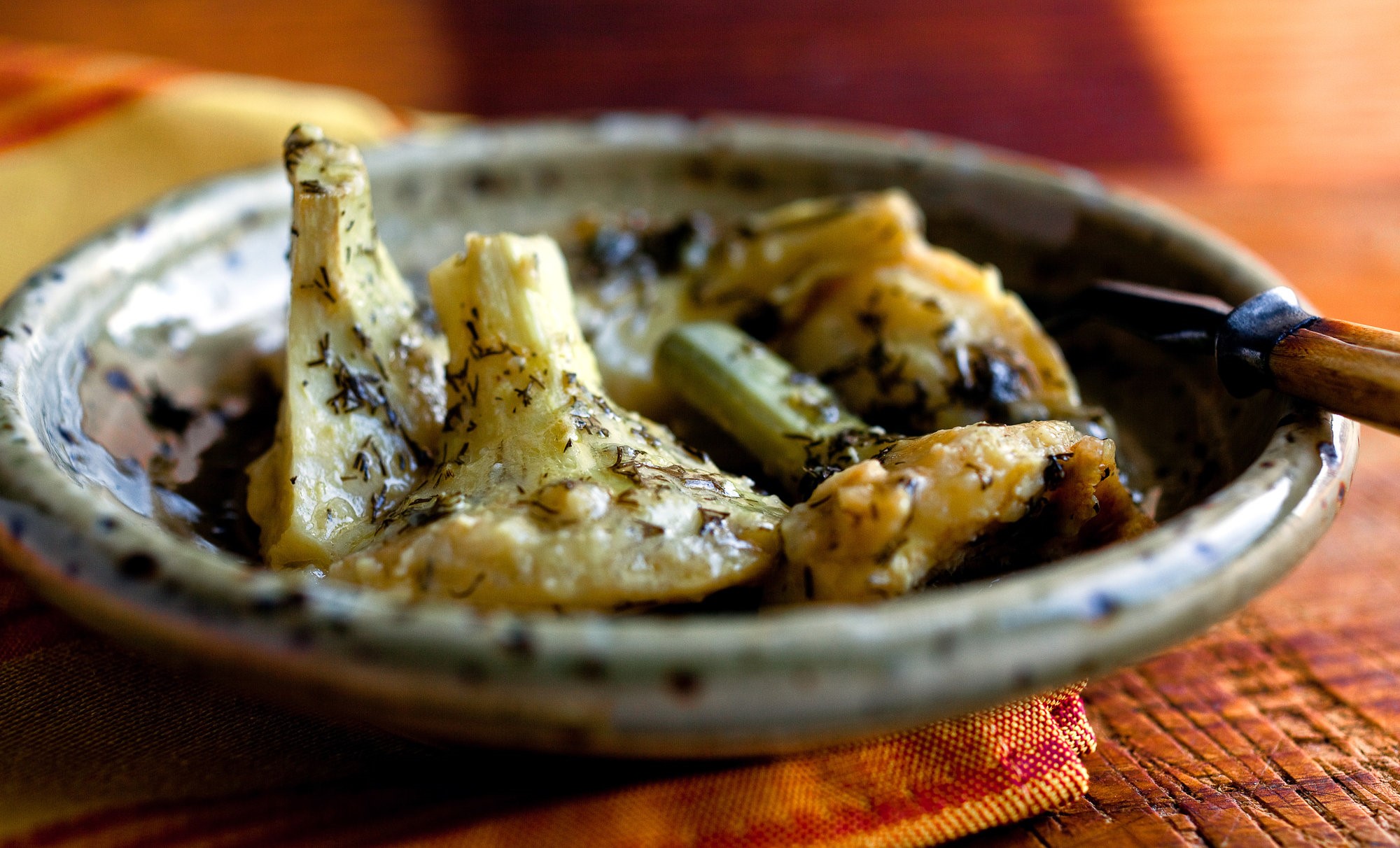 Greek Braised Greek Artichoke Bottoms with Lemon and Olive Oil Recipe Dinner