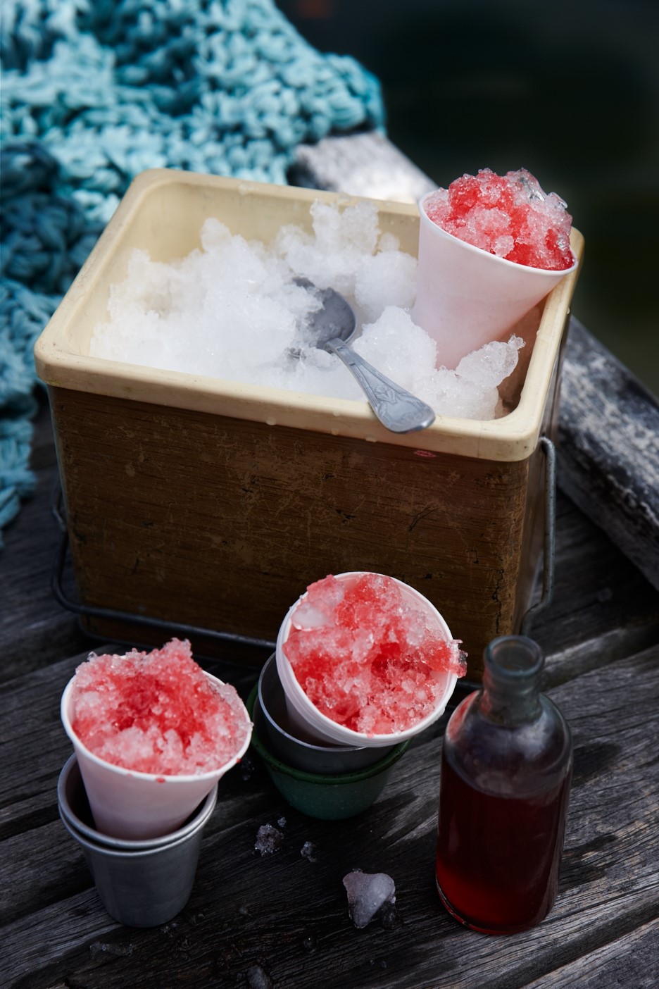 Canadian Berry Cherry Snow Cones Appetizer