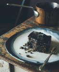 Canadian Black Sesame Chocolate Cake Appetizer