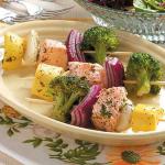 American Steamed Salmon Kabobs Appetizer