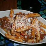 American Southwest Penne Pasta with Meat Sauce Dinner
