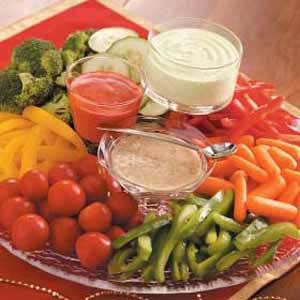 French Threepepper Veggie Tray Appetizer