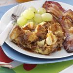 French Toffee Apple French Toast with Caramel Syrup Breakfast