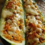 American Courgettes Stuffed with Vegetables Appetizer