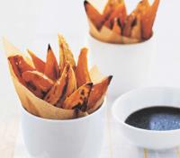 Sweet Potato Wedges with Sesame-soy Dipping Sauce recipe