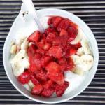 American Healthy and Tasty Breakfast Strawberry Dessert