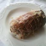 American Roast Pork with Ham and Mushrooms Appetizer