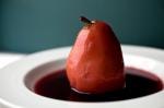 American Pears Poached in Beaujolais Recipe Appetizer