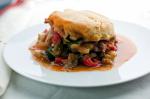 American Ratatouille and Sausage Potpie With Cornmeal Biscuits Recipe Appetizer