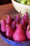 Belgian Pears Poached in Spiced Red Wine Appetizer