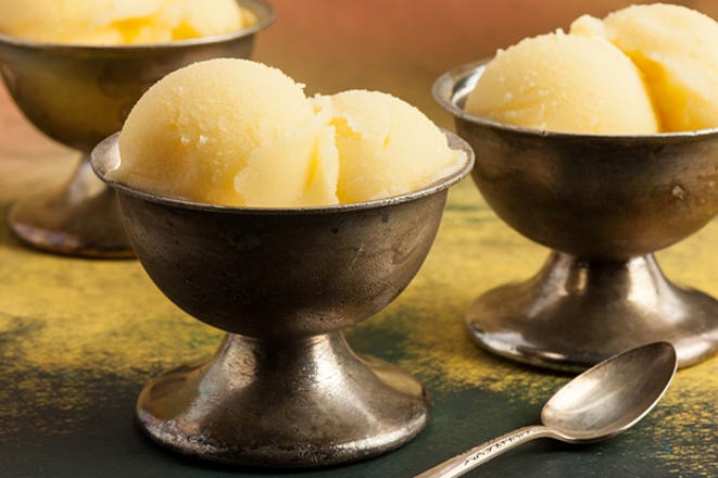 Canadian Pineapplerum Sorbet Recipe Dessert