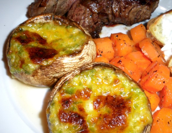 American South of the Border Stuffed Mushrooms Dinner