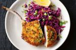 Australian Crumbed Pork Cutlets With Rhubarb And Red Cabbage Recipe Appetizer