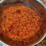 Dpi of Red Peppers Roast and Alcauciles recipe