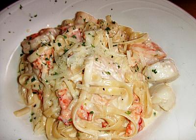 Italian Seafood Fettuccine Dinner