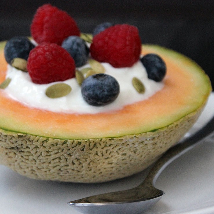 American Yogurtfilled Cantaloupe Dessert