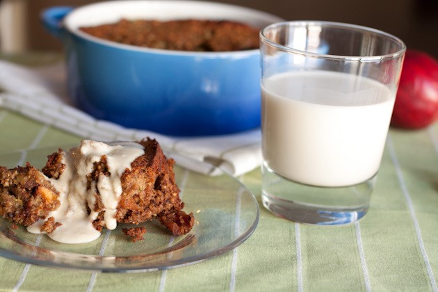 American Zucchini Apple Breakfast Cake With Cashew Glaze Dessert