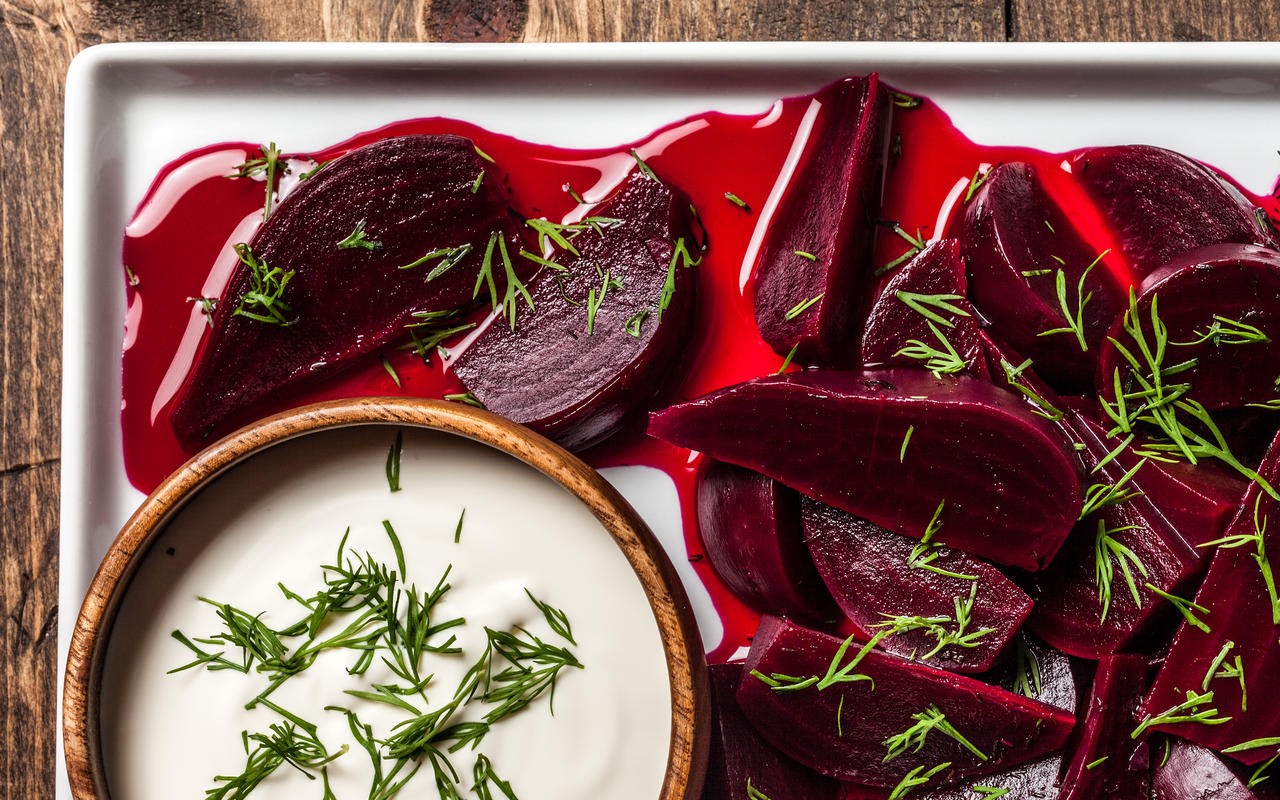 American Pickled Beets with Dill and Creme Fraiche Recipe Other