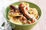 Sausages With Apple and Leek Gravy Recipe recipe