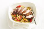 American Spiced Chicken With Couscous and Plum Salad Recipe Dessert