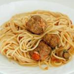 Italian Spaghetti with Meatballs 1 Appetizer