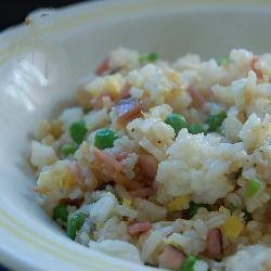 American Fried Rice with Ham and Egg Appetizer