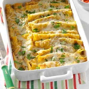 Mexican Shrimp Enchiladas with Green Sauce Appetizer