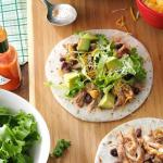 Mexican Slow Cooker Chicken and Black Bean Tacos Dinner