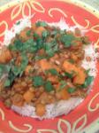 American Sweet Potato and Lentil Curry With Rice Appetizer