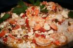 American Prawns in Spicy Tomato Sauce With Feta Cheese Appetizer