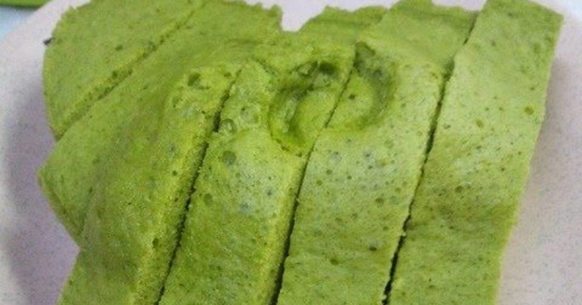 American Matcha Sponge Cake Made with Pancake Mix 4 Drink