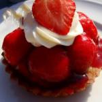 American Small Strawberries Cakes Dessert