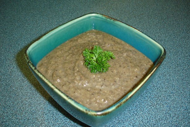 American Delmonicos Puree of Portabella Mushroom Soup Appetizer