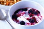 British Berries In Syrup On Yoghurt Recipe Dessert