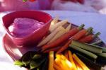 Pink Dip With Vegetable Wands Recipe recipe