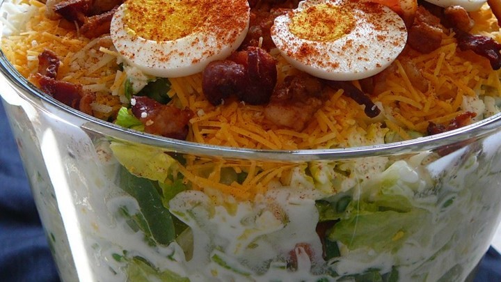 American Twenty Four Hour Layered Salad Recipe Appetizer