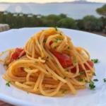 Italian Spaghetti Alla Scarpara Appetizer