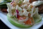 American Blue Cheese Coleslaw With Apples and Walnuts Appetizer