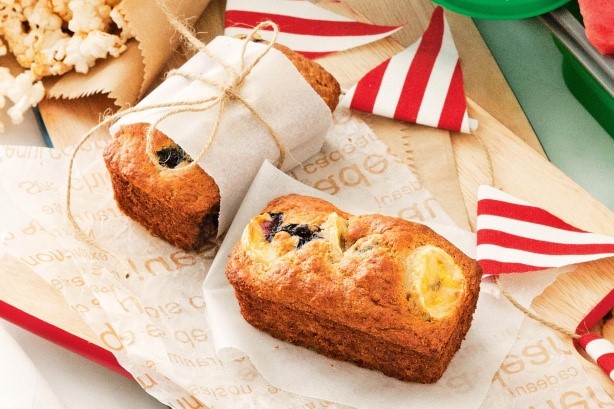 American Mini Banana And Blueberry Breads Recipe Dessert