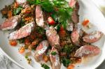 Barbecued Lamb With Lentil Salad Recipe recipe