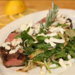 American Crumbled Goat Cheese Ny Grilled Strip Steak Salad BBQ Grill