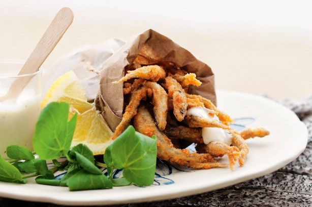 American Whitebait With Coriander Aioli Recipe Dinner